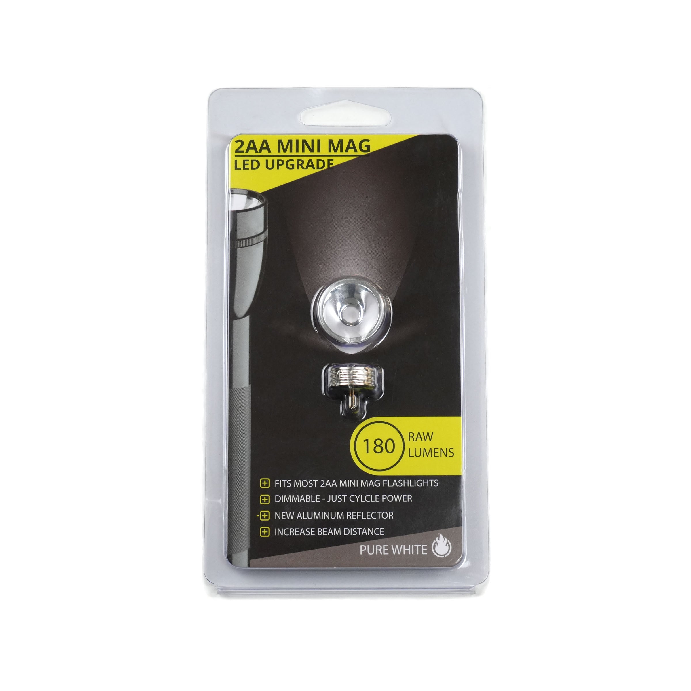 180 Lumen 2AA Mini Maglight LED Bulb + Reflector