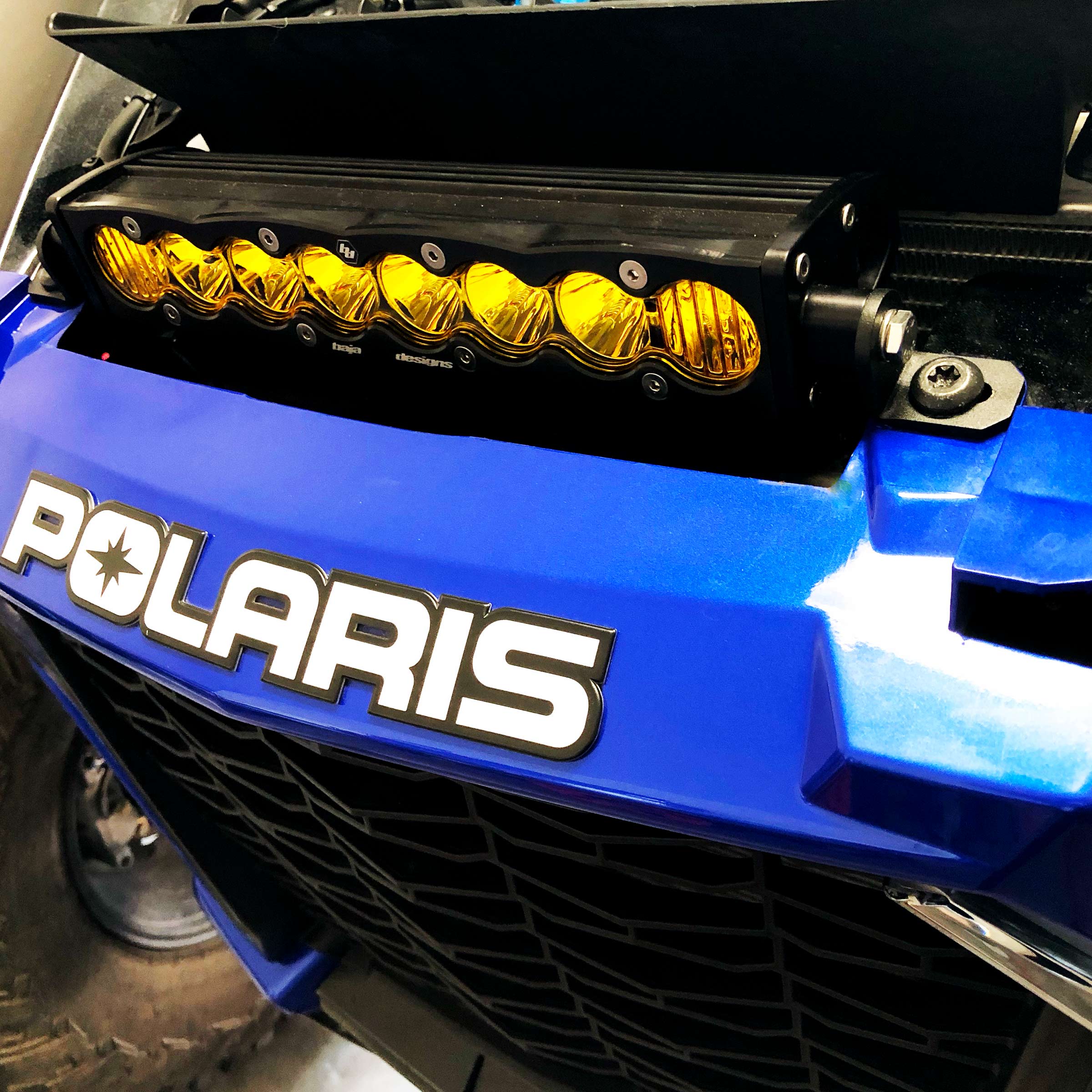 litt industries grill under hood 10 inch led light bar bracket mounts for polaris rzr xp xp4 1000 turbo turbo s