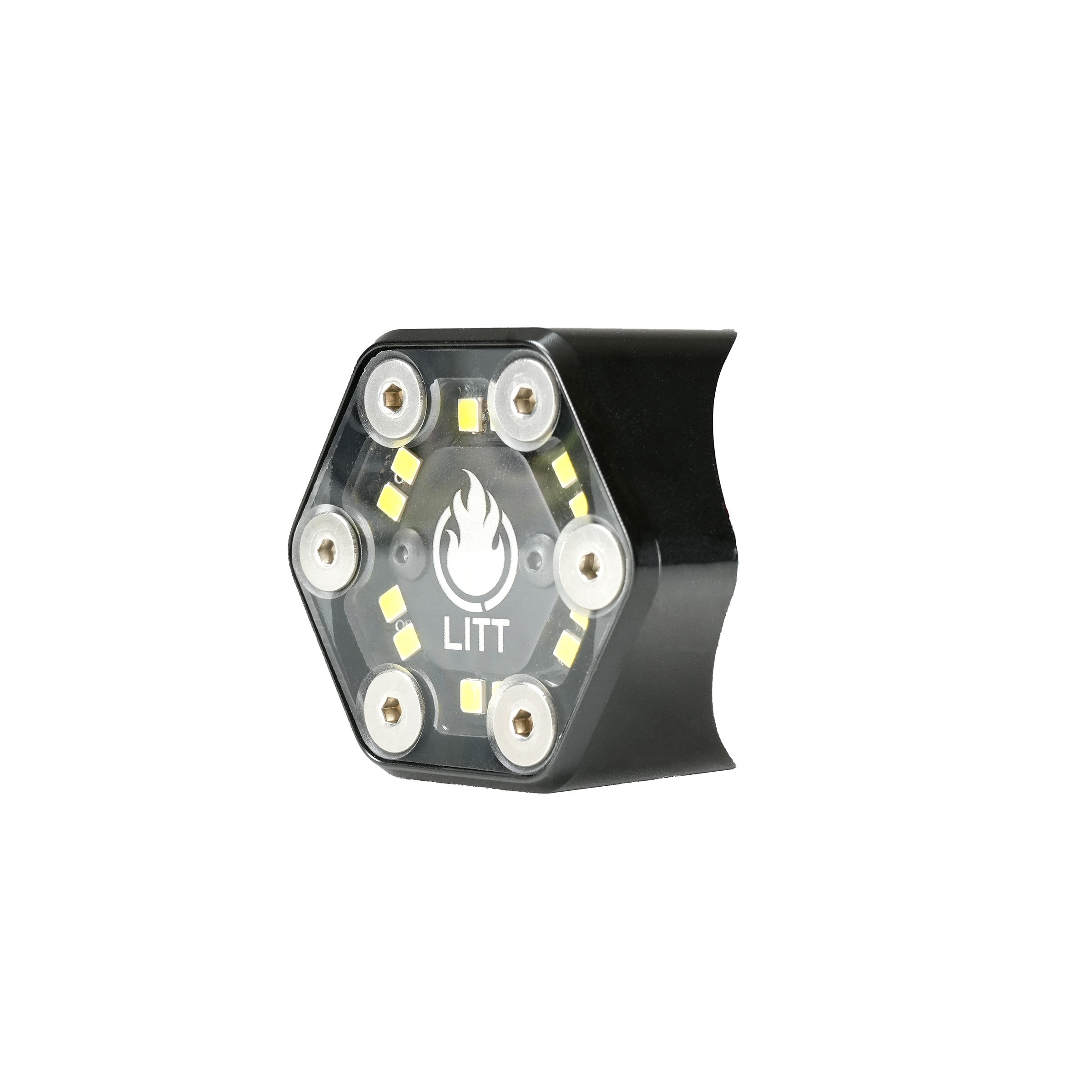 litt industries hex billet aluminum rock dome led light with over 600 lumens of output comes in 6 different colors and flat or 1.75" housings for easy mounting