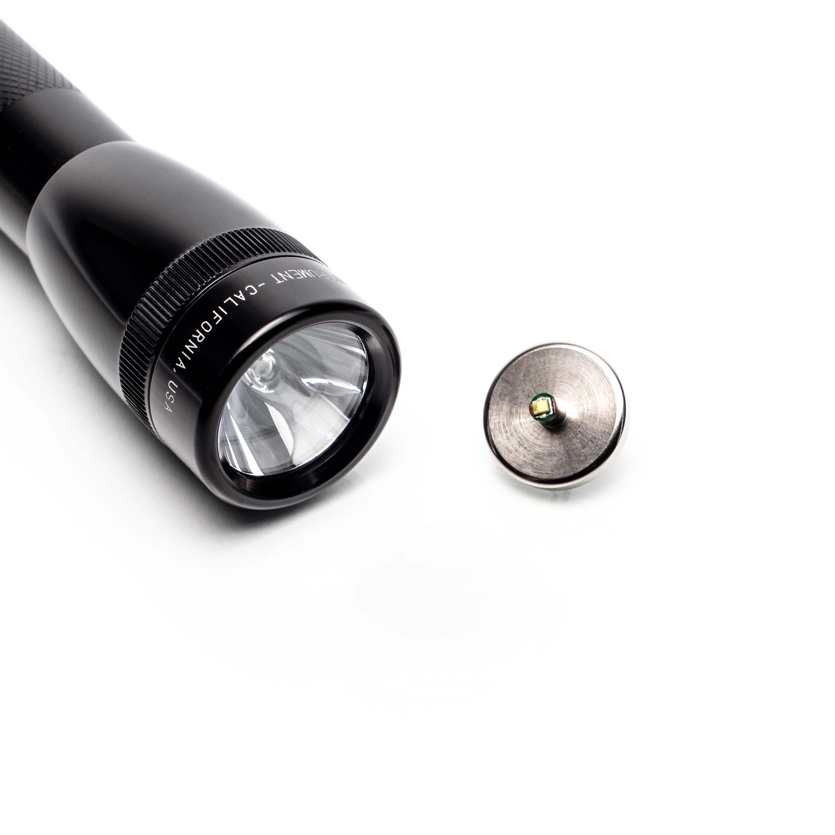 bi-pin led upgrade replacement conversion retrofit bulb for mini 2 aaa maglite flashlight parts by litt industries