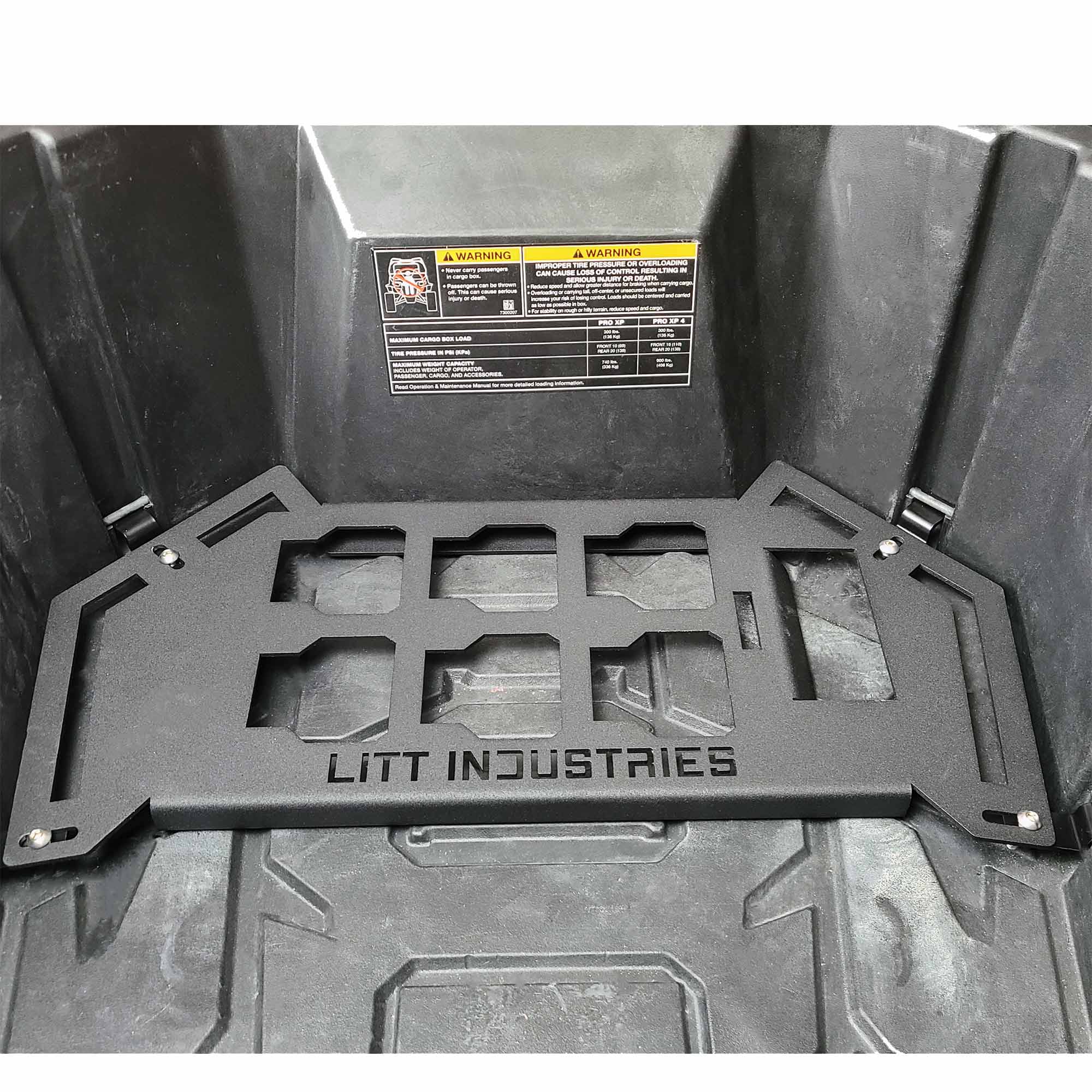 milwaukee packout toolbox or cooler mount plate dimensions aftermarket accessories utv half mount for polaris rzr pro xp or xp4 models by litt industries