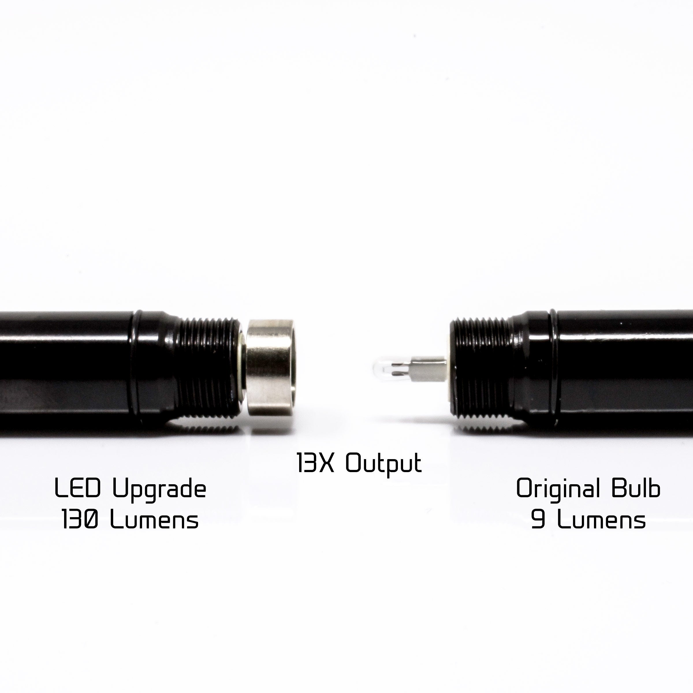 best brightest LED upgrade conversion retrofit replacement bulb and reflector for 2 AAA 2aaa Model Mini Maglite by Litt Industries